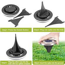 Carica l&#39;immagine nel visualizzatore di Gallery, Luci Solari Esterno Giardino Faretti Led,VIRIDI 4 pezzi 10 Led Faretto...