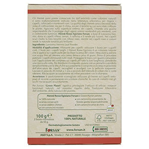 La Tradizione Erboristica Forsan - Hennè Rosso Egiziano per Capelli -...