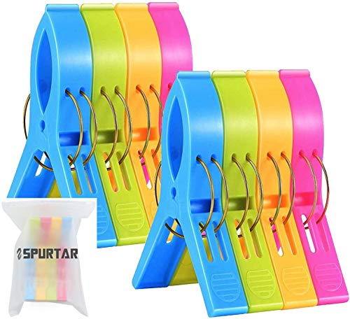 Spurtar 8 Pezzi Mollette in Plastica Grandi Colori Brillanti, Clip di...