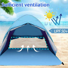 Carica l'immagine nel visualizzatore di Gallery, BACKTURE Tenda da Spiaggia, Pop-up Portatile per Famiglia Fino a 2-3...