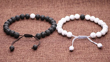 Carica l&#39;immagine nel visualizzatore di Gallery, COAI Coppia Bracciali della Distanza per Lui e Per Lei, Alite, Pietra Lavica