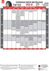 VIP RD9 - Catene da neve in metallo mm, misura 80, set 2 pezzi, guanti... - Ilgrandebazar