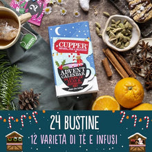 Carica l&#39;immagine nel visualizzatore di Gallery, Cupper Calendario dell&#39;Avvento Biologico, Cofanetto Assortito di 12 Tè e Infusi Biologici e 100% Naturali, Filtri 100% Biodegradabili, Confezione da 24 Bustine