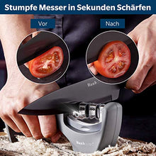 Carica l'immagine nel visualizzatore di Gallery, Wanbasion Grigio Affilacoltelli da Cucina Professionale Manuale Sharp,...