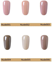 Carica l&#39;immagine nel visualizzatore di Gallery, Smalto Semipermanente, UV LED Soak Off Gel Polish, Set Kit da 6Pz con Gift Box(6 Colori Gel), Colori Fissi, Multicolori da Scegliere, VU/LED Ricostruzione Unghie Arte - 8ML Nu001