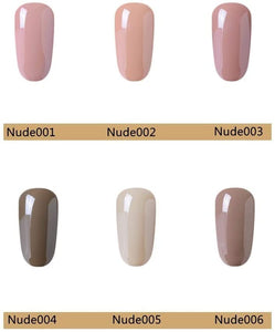 Smalto Semipermanente, UV LED Soak Off Gel Polish, Set Kit da 6Pz con Gift Box(6 Colori Gel), Colori Fissi, Multicolori da Scegliere, VU/LED Ricostruzione Unghie Arte - 8ML Nu001