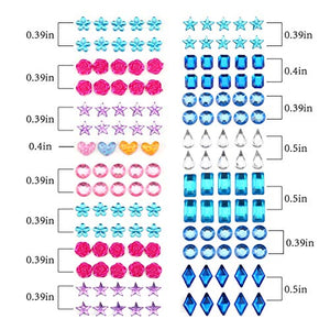 Phogary 870pcs 12 fogli autoadesivi strass adesivo, multicolore Bling... - Ilgrandebazar