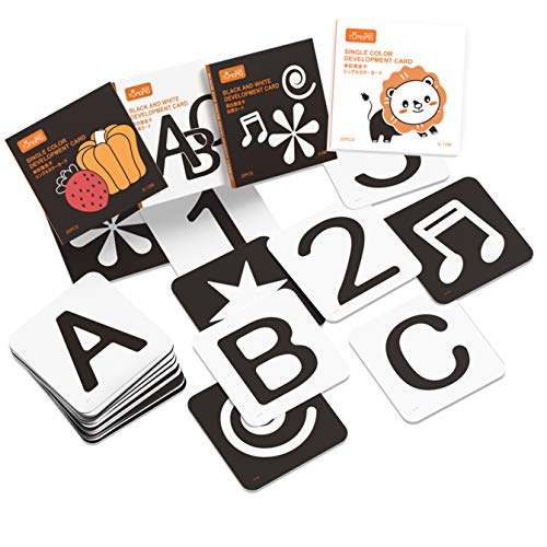 TUMAMA Bambino Alfabeto Flashcards Toys,Gioco di Carte educativo Black White... - Ilgrandebazar