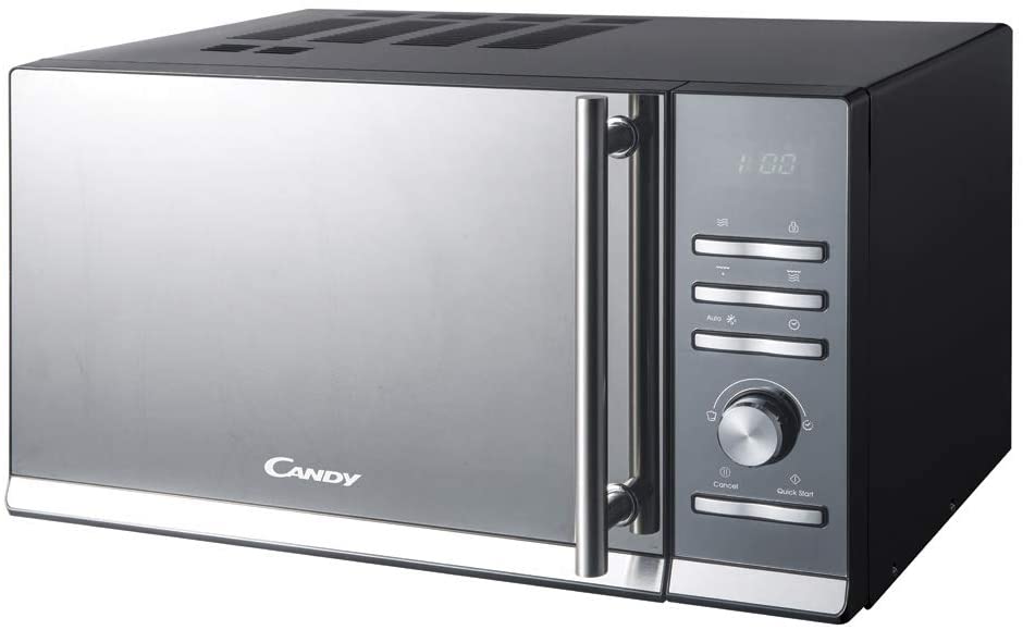 Candy CMGE20BS Forno a Microonde con Funzione Grill, 900 W, 20 Litri, Alluminio, Nero