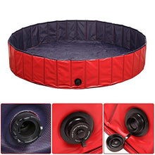 Carica l&#39;immagine nel visualizzatore di Gallery, Femor Piscina per Cani, Gatti, Bagno 160x160x30cm, Rosso