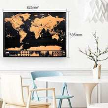 Carica l&#39;immagine nel visualizzatore di Gallery, CAMWAY Mappa del Mondo da Grattare,Scratch Map World Extra Large 82X59...
