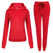 Carica l'immagine nel visualizzatore di Gallery, UNibelle Donna Tute Felpa con Cappuccio Tuta Training Sportivo Due S, Rosso - Ilgrandebazar