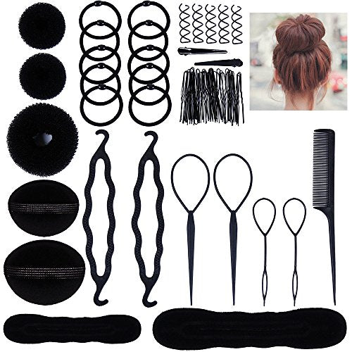 Lictin Chignon Materiale Accessori per Acconciature Capelli Donne Nero - Ilgrandebazar