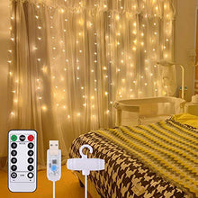 Carica l'immagine nel visualizzatore di Gallery, Tenda Luminosa 3 x 3m, Infankey 300LED Luci da Esterno con Telecomando, 8...