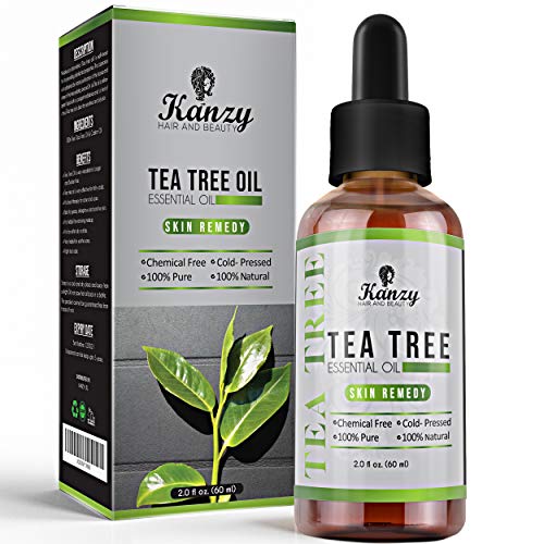 Kanzy Tea Tree Oil 60ml Olio di Albero Del Tè per Viso, Corpo, Unghie,...