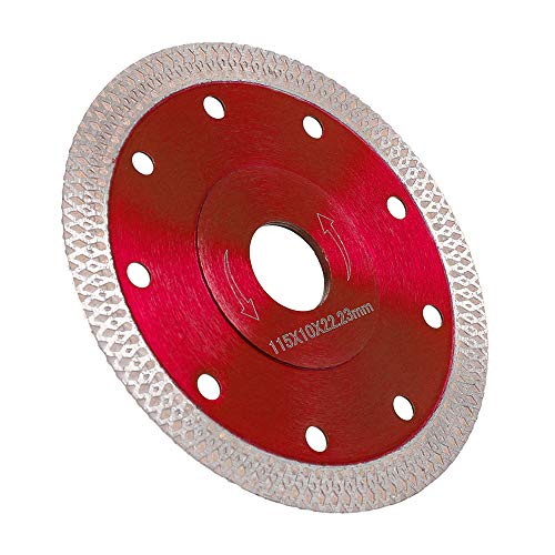 Disco Diamantato 115mm Sottile professionale Taglio a secco con taglio Rosso - Ilgrandebazar