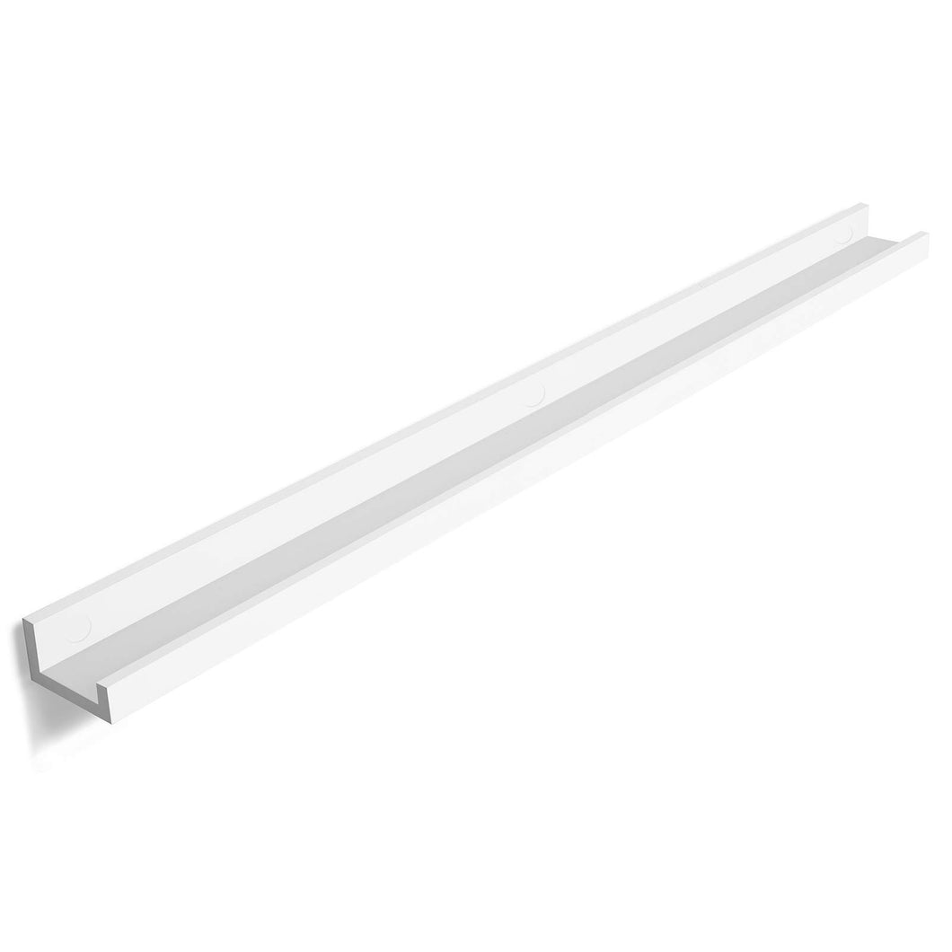 SONGMICS Mensole a Muro di Legno per Cornici e Libri, Ripiani 110 cm, Bianco - Ilgrandebazar