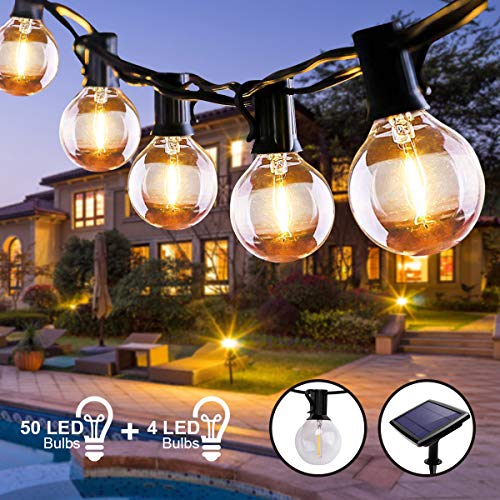 Catena Luminosa Esterno LED, QXMCOV 15 Metro Luce Stringa 50 LED Lampadine