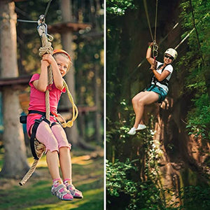 TRIWONDER 30kN Carrucola Doppia con Guance Fisse Carrucole Arrampicata per Recuperi Deviazioni di Carico Arrampicata in Falesia o Indoor Funivia (Blu)