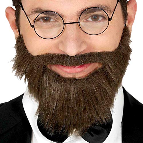 Guirca Finta Barba Corta con Baffi da Presidente Americano, Colore Castano... - Ilgrandebazar