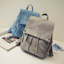 Carica l'immagine nel visualizzatore di Gallery, SPEEDEVE Zaino Pelle Donna Borsa a Zainetto da Viaggio Blu