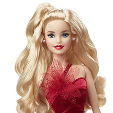Carica l'immagine nel visualizzatore di Gallery, Barbie -  Barbie Signature Magia delle Feste 2022 bambola bionda, capelli ondulati, abito rosso con ampia gonna e orecchini pendenti, da collezione, Giocattolo e regalo per Bambini 6+ Anni, HBY03