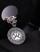 Carica l'immagine nel visualizzatore di Gallery, fishhook Wicca Talisman Rune Orso Zampa Stampe Ciondolo Regalo Catena...