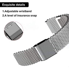 Carica l&#39;immagine nel visualizzatore di Gallery, AHANGA Cinturino per Mi Band 4 3 Bracciale Milanese Argento - Ilgrandebazar