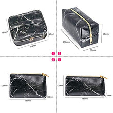 Carica l'immagine nel visualizzatore di Gallery, SunTop 4 Pezzi Borse da Toilette, make up borse viaggio, Beauty Case Nero