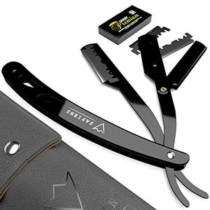 Set Barba Uomo di Sapiens : Brosse + Peigne + Pochoir + Shavette + Ciseaux - Ilgrandebazar