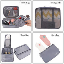 Carica l&#39;immagine nel visualizzatore di Gallery, Eono by Amazon - Organizer Valigia Set di 8, cubi da viaggio, Grigio