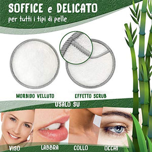 Dischetti Struccanti Lavabili in Bambù | Pulizia Scrub Viso | Dischetti... - Ilgrandebazar