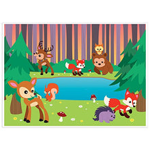 Carica l&#39;immagine nel visualizzatore di Gallery, Blue Panda - Sfondo fotografico con animali del bosco simpatici animali...