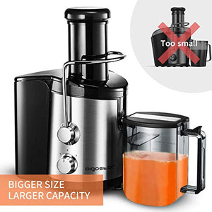 Aigostar MyFrappe Black 30IMX - Centrifuga ed Estrattore di Succo e verdura.... - Ilgrandebazar
