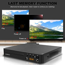 Carica l'immagine nel visualizzatore di Gallery, LONPOO Lettore DVD Compatto 1~6 Regione Libera (Porto HDMI, USB, RCA, Nero