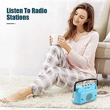 Carica l'immagine nel visualizzatore di Gallery, Altoparlante Bluetooth Portatile Retrò - Cassa Senza Fili con Radio FM e blu