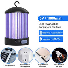 Carica l&#39;immagine nel visualizzatore di Gallery, QcoQce Zanzariera Elettrica USB Ricaricabile, IP66 Impermeabile UV BK006-B