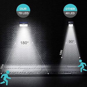 Luci Solari Esterno, HETP 78 LED Super Luminosa Lampada Solare con Sensore...