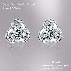 Amilril Orecchini Donna, Argento Sterling 925 con Zirconi Cubici, Regali per... - Ilgrandebazar
