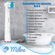 Carica l'immagine nel visualizzatore di Gallery, Testine per Spazzolino Elettrico Milos (Confezione da 8), Compatibile con...