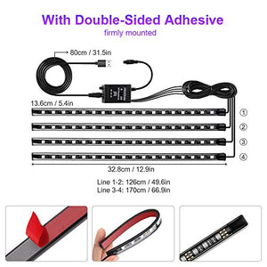 bedee Led Auto Interni Kit,Striscia Neon Interni,RGB SMD 72 LED...