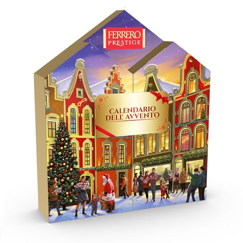 Ferrero Prestige - Calendario Avvento 2023, 25 Specialità Assortite Ferrero Rocher, Ferrero Küsschen e Mon Chéri, Idea Regalo Natale, Confezione da 250 gr