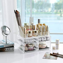 Carica l&#39;immagine nel visualizzatore di Gallery, SONGMICS Cosmetic Organizer Scatola Makeup Acrilico JKA005TP