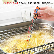 Carica l&#39;immagine nel visualizzatore di Gallery, ThermoPro TP01S Termometro da Cucina Professionale con Lettura Istantanea con Sonda Lunga, Termometro Carne Digitale per Alimenti, Latte, Dolci, Olio Frittura, Liquidi, Cibo, Barbecue, Vino e Griglia