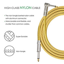 Carica l&#39;immagine nel visualizzatore di Gallery, Asmuse Cavo Chitarra 3M Spirale Slient Jack Basso con 6.35mm Giallo-3m - Ilgrandebazar