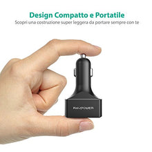 Carica l&#39;immagine nel visualizzatore di Gallery, RAVPOWER Caricabatterie Auto Quick Charge 3.0 Caricatore in Alluminio da 54W...