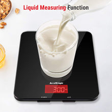 Carica l&#39;immagine nel visualizzatore di Gallery, ACCUWEIGHT Bilancia Digitale da Cucina Elettronica AW-201 Aggiornato, Nero - Ilgrandebazar
