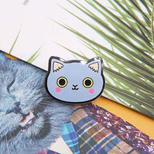 Carica l'immagine nel visualizzatore di Gallery, Unigift, spille in acrilico a forma di gatto con diverse espressioni, per... - Ilgrandebazar