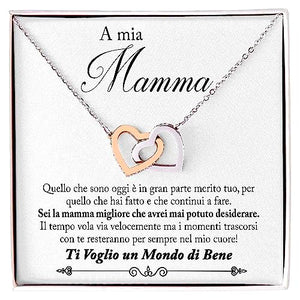 NONNA PROFESSIONISTA Collana Donna A mia Mamma, Argento Idee Regali per lei per festa della mamma Compleanno o Natale - Cofanetto con DEDICA incluso (Finitura in Oro Rosa)