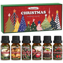 Carica l'immagine nel visualizzatore di Gallery, SALKING Oli Essenziali Natale per Diffusori 6x10ml, Set di Olio Essenziale Puri per Aromaterapia - Ghirlanda di Natale, mela alla cannella, pan di zenzero, bastoncini di zucchero, budino, zabaione